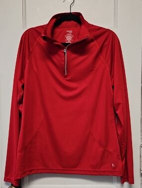 Danskin Red Half-Zip Performance Top